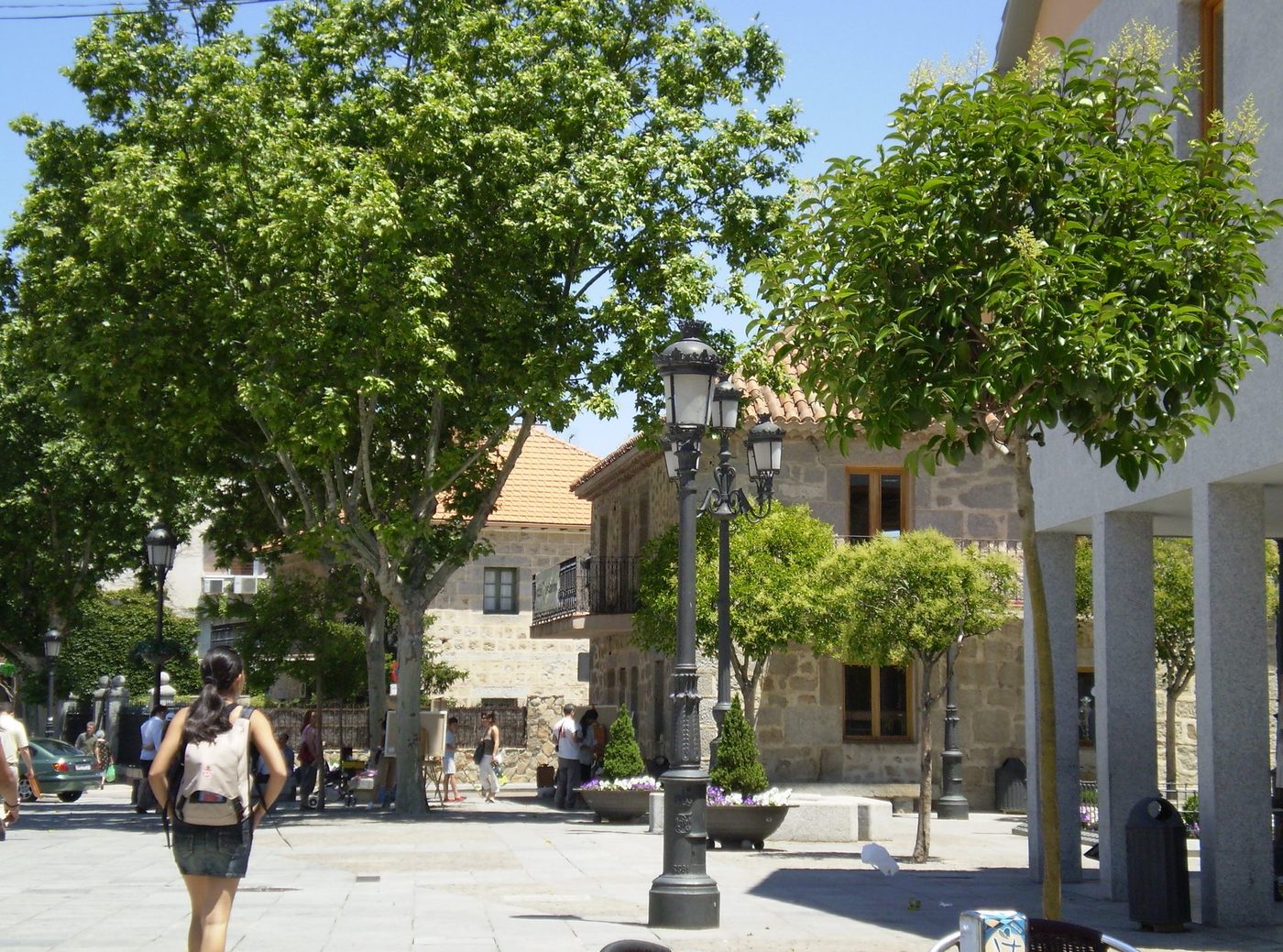 Vista de Torrelodones, en la Sierra de Madrid — zona de servicio de reparaciondetejados.madrid, especialistas en reparación de tejados y canalones, con numerosas urbanizaciones y comunidades de vecinos.
