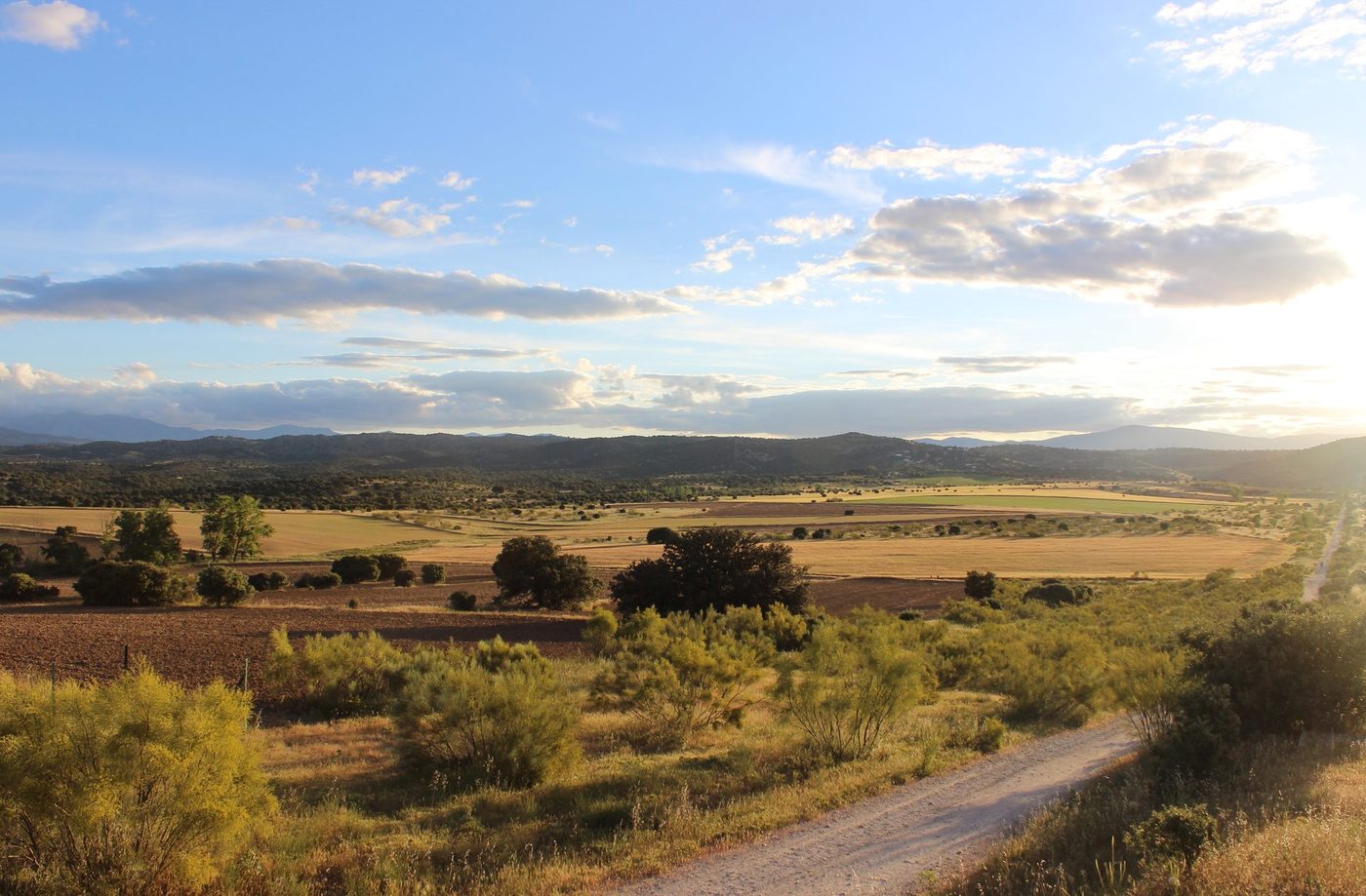 Fotografía de Villanueva del Pardillo, en la Sierra de Madrid. Servicio local de reparación y limpieza de tejados y canalones — reparaciondetejados.madrid, con numerosas urbanizaciones y comunidades de vecinos.